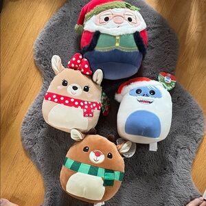 Squishmallows Nick, Rudolph, Clarice & Bumble